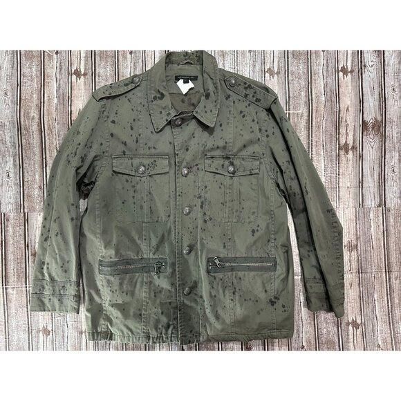 John Varvatos Collection Abstract Military buttons Jacket Coat size XL NWOT $398 - Picture 1 of 7